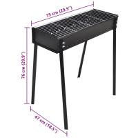 vidaXL Barbacoa de carbón cuadrada con soporte - details 4