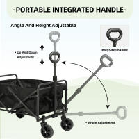 S7 STAR Carrito Plegable con Ruedas, Carrito Multiusos Ideal Playa, Compra, Jardín o Camping, Carro Playa Transporte Mango Ajustable, Carreta Multiuso con Bolsa de Cubierta 5in / 8in, Transporte Todoterreno de Herramientas - details 1
