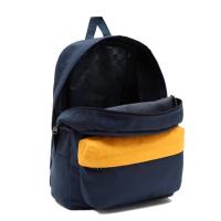 Mochila Vans Old Skool III azul marino con detalles amarillos 22L - Parte posterior acolchada - Apartado interior acolchado para portatil - Bolsillo exterior con cremallera - Asa para mano - Correas acolchadas regulables - details 2