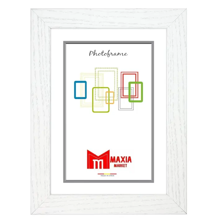 Maxia Market - Marco de  foto de Madera, Marcos Diplomas, Portafoto de Pared  Para Decoración de Casa, Fotografías de Boda, Fotos de paisajes, Acabado Elegante - 1