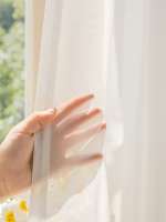Cortinas De Encaje Blanco Suave Y Transparente De Buena Calidad Para Puerta Y Dormitorio Cortina De Ventana Semi Transparente - details 7