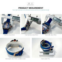 Reloj De Pulsera Deportivo Militar MINI FOCUS Para Hombre Con Cronógrafo Y Manos Luminosas Correa De Silicona Resistente Al Agua Color Azul Moda Casual - details 0