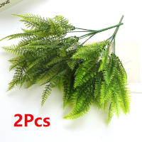 Planta Artificial DIY Con 7 Ramas Y 49 Hojas De Plástico Verde Falso Para Decoración De Navidad En Casa Y Mesas - details 1