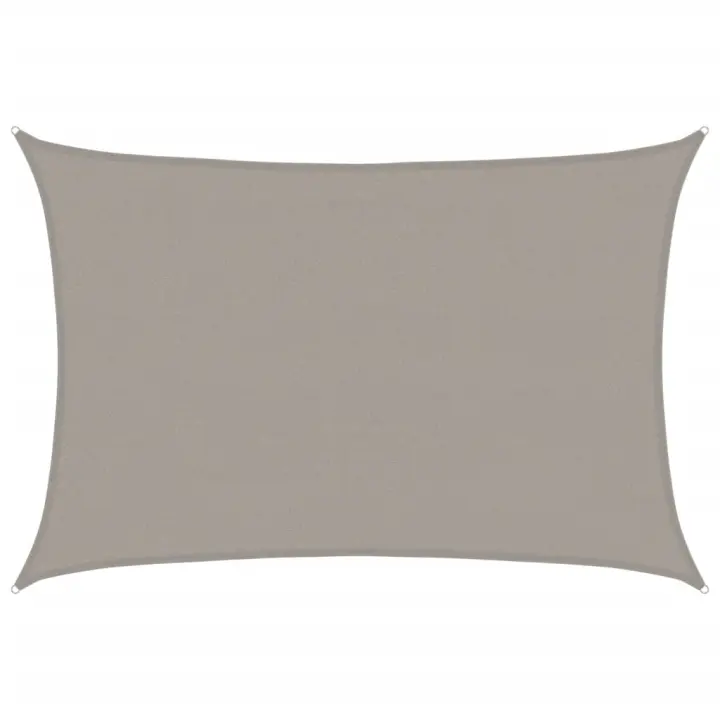 Toldo de Vela rectangular HDPE gris Claro 160g/m² 4x5 m - 1