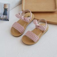 Sandalias De Niña Con Lazo Y Tejido Suave Estilo Bohemio Clásico De Verano Antideslizantes Tobilleras Abiertas Para Niños - details 15