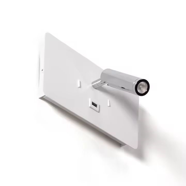 Ledkia Lámpara de Pared LED 8W Metal con Puerto USB Rossey Blanco - 1