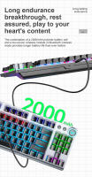Teclado Mecánico AULA F3001 Bluetooth Sin Cables Con Panel Metálico Doble Inyección Y Efecto De Iluminación Cool 87 Teclas - details 13
