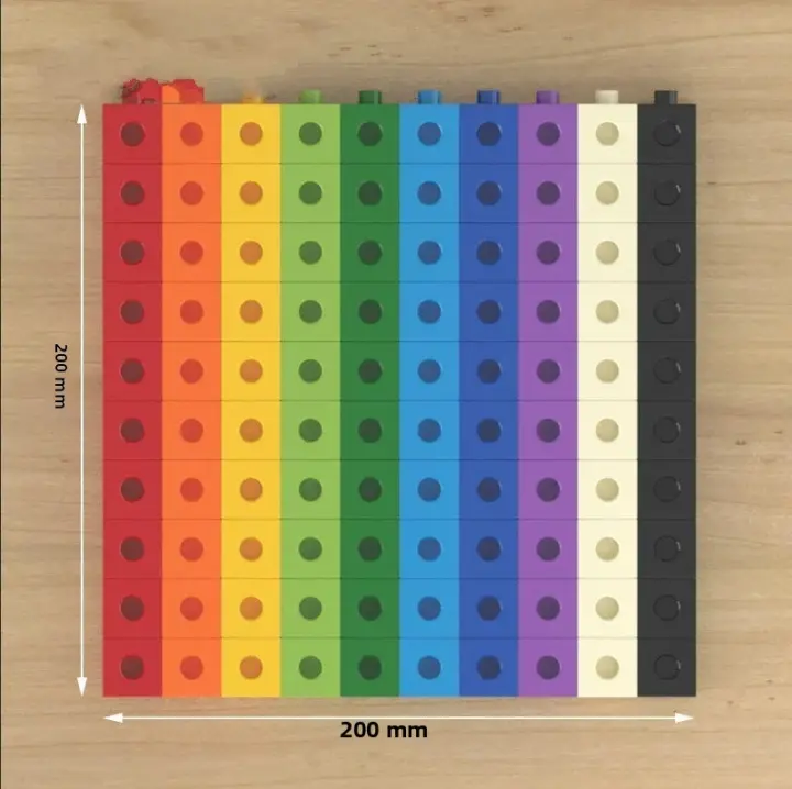 Juego De Bloques De Construcción Cuadrados De 2x2x2CM 100 Piezas Para Niños Juguetes Educativos DIY Modelos De Bloques Cubos Para Desarrollar La Creatividad Y Las Habilidades Mano-Ojo - 1