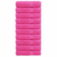 vidaXL Toallas de ducha 10 uds 100% algodón 70x140 cm 600 gsm Color Negro,  Rojo,  Rosa y mas - details 2