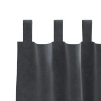 Cortinas Blackout vidaXL con lazos de colgar 2 pcs de terciopelo gris claro - details 3