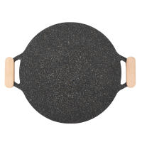 Sartén De Barbacoa De Madera Sólida Con Manija De Almacenamiento Portátil 2 Platos Para Salsa De Cocina Sartén Para Asador - details 11
