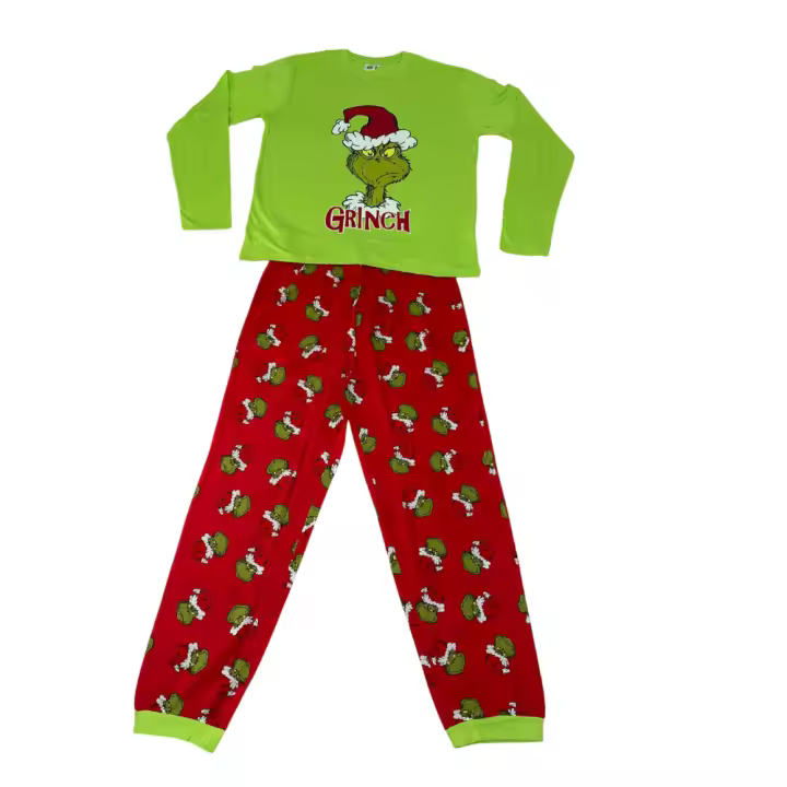 Pijamas de Navidad Grinch 100% Algodón para Hombre y Mujer: Diversión y Comodidad en Pareja Kimbatex textil hogar tienda - 1
