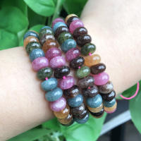 Cuentas De Turmalina Coloridas 5x8mm Redondas Naturales Para DIY Joyería Accesorios Para Pulseras Hechas a Mano - details 4