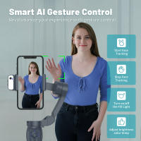 Gimbal Portátil L7CPro De 3 Ejes Con Rastreo De Rostro AI Y Luz De Relleno Para iPhone/Android Ideal Para Vlogs Estabilizador Antisucción - details 7