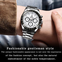 Reloj De Hombre BENYAR 2024 Chronógrafo Deportivo De Lujo Reloj De Cuarzo Acero Inoxidable Impermeable Con Manos Luminosas Y Calendario Completo - details 2