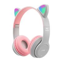 Auriculares De Juego Inalámbricos P47M Con Orejas De Gato Luminosas Y Micrófono Control LED Estéreo Para Teléfono Bluetooth Regalo - details 10