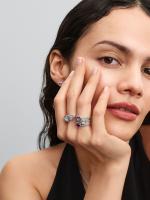 Pandora - Anillo Corazón Rosa Elevado - Plata de Lei - details 1