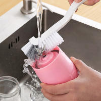 Cepillo De Limpieza Para Botellas De Leche Y Tubos De Vidrio Con Mango Largo Herramienta De Cocina Plástica Para El Hogar - details 9