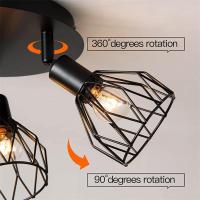 Luz De Techo Minimalista Estilo Industrial Americano Para Dormitorio Estudio Sala De Estar Foyer Pasillo Entrada Corredor Material Metálico LED Incluido - details 3