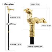 Bastón De Moda Golden Phoenix Con Cola De Fénix Larga Y Punta De Goma 93cm Para Hombres Lujo Y Elegancia En Artículos De Aseo Y Salud - details 2