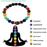 Pulsera De 7 Chakras 2pcs Para Hombres Y Mujeres Con Tarjeta De Significado Joyería De Hecho Natural Para Yoga Y Healing Regalo - details 3