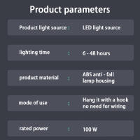 Lámpara Solar LED Recargable De 100W Farol De Emergencia Portátil Para Exteriores Y Camping Bombilla De Luz De Emergencia Con Batería Para El Hogar - details 9