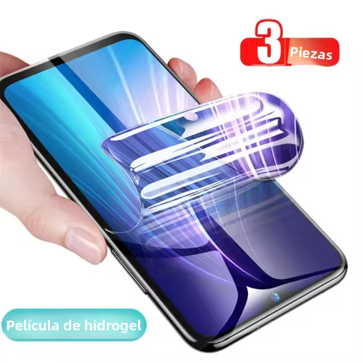 Protector De Pantalla Hydrogel Film 3pcs Para Xiaomi Redmi Note 13 14 12 11 10 9 8 7 pro plus 14S 12S 11S 10S Anti-Scratch HD Resistente Al Agua Y Huellas - 1