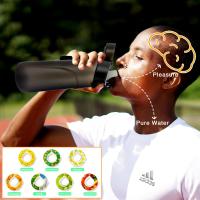 Botella de Agua de aire con 5 vainillas de Sabor, 750ml botella de Agua de Aire Deportivo con Paja, botellas de Bebida a prueba de fugas Taza de Agua de fragancia de fruta para Gimnasio al Aire Libre () - details 3