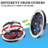 Ventilador de Techo de 13 pulgadas con Luz Led Regulable, 3 Colores 3000K-6500K, 3 Velocidades, ventiladores de Techo Emprocables with Luces para Dormitory, Cocina, Salón-Negro - details 2