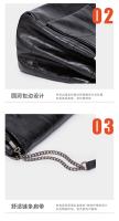 Bolso De Hombro Para Mujer Estilo Rock Negro Nueva Moda Bolso De Mano Con Cadena Monedero Cruzado Single Para Diario - details 11