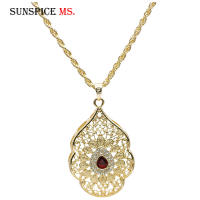 Collar Largo De Pendiente En Color Oro Sunspicems Para Mujer Estilo Árabe Adorno Para Banquete Y Boda Cadena De Suéter Caftán - details 10