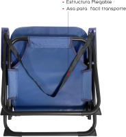 TIENDA EURASIA - Pack 2 Silla Playa Plegable, Ligera y Resistente con Asa de Transporte, Azul y Turquesa, 54x54x25/63 cm, Máx 110 Kg - details 1