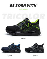 Calzado de trabajo para hombre Zapatos de Seguridad para Hombre Mujer Zapatillas Trabajo Comodo Ligero Calzado de Seguridad con Punta de Acero Transpirable -Azul - details 1