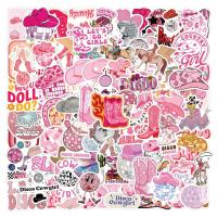 Pegatinas De Cowgirl Disco Rosa 10/30/50/110PCS Estilo Cartoon Graffiti Para Equipaje Laptop Guitarra Coche Bicicleta Scrapbooking - details 0