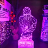 Lámpara De Noche LED 3D JoJo's Bizarre Adventure Ilusión Anime Cambio De Color Para Decoración De Habitación Infantil - details 13