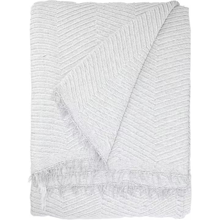 TODOBIEN STORE - Colcha Multiusos Sofa,Manta Foulard,Plaid para Cama,Cubresofa Cubrecama,Comoda Practica y Suave. Poliester Algodón con Bordaje de Ondulado - 1