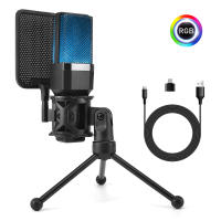 Micrófono Profesional Para Juegos De Computadora Condensador USB Para Streaming En Vivo Podcast Estudio Micrófono Karaoke Kit De Microfonos Para PC Y Portátil - details 33