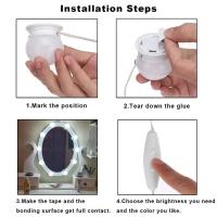 Espejo De Maquillaje Con Luz LED Bombilla USB Cargable Iluminación Para Mesa De Vestir Baño Dimmerable Luz De Vanidad - details 7