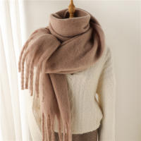 Nueva Bufanda Gruesa Para Mujer De Otoño Invierno 240x38cm Estilo Fashion Suave Y Cálida Con Borlas Mohair Para Europa Y América - details 11