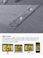 Camisa Polo De Color Sólido Para Hombre Estilo Casual Verano Manga Corta Grande Talla Moda Callejera Sin Capucha - details 15