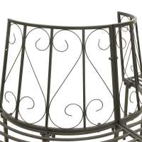 vidaXL Banco para árbol de jardín semicircular acero 160 cm - details 4