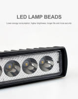Luz LED de trabajo para motocicleta, foco de alto brillo para automóvil, camión, conducción, faros antiniebla, lámpara de conducción DRL, 12V, 18w, 6 LED - details 1