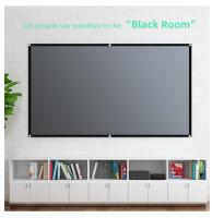 Portable projection screen with holes, outdoor projection screen, black frame, anti-glare, metallic gray, home use, 60-133 inches, 16:9 - details 7