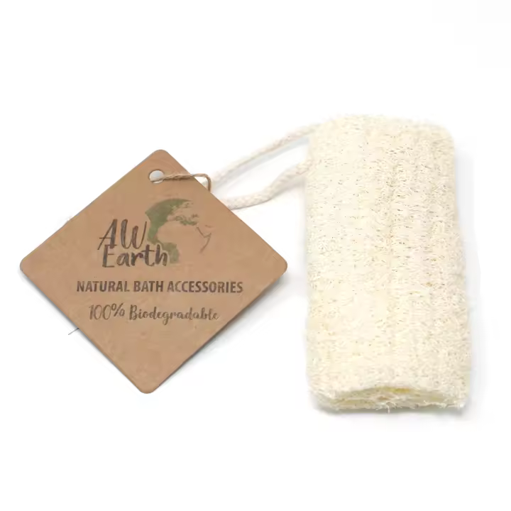 Natural Loofah Scrub on Rope - 5" - 12.7 cm - 1