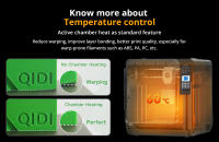 QIDI Tech Q1 Pro Impresora 3D, motores Z dobles, cámara de calor a 60°C, impresión a 350°C, hot-end de tres metales, nivelación automática, alta velocidad ≤600mm/s, procesador de 64 bits, detección de filamento, 245x245x240mm - details 2