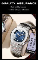 Reloj De Pulsera De Lujo Cuadrado POEDAGAR Para Hombre Resistente Al Agua Luminoso Con Fecha De Acero Inoxidable Deportivo Y De Negocios Reloj Masculino De Cuarzo - details 13