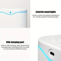 Humidificador de aire portátil de escritorio USB de 2 l con vapor frío, humidificador ultrasónico silencioso con 2 modos de niebla y 7 luces de colores, apagado automático para viajes, hogar y dormitorio - details 7