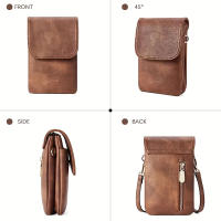 Bolso Bandolera De Cuero PU Minimalista Y Moda Para Mujer Bolsa De Teléfono Móvil Diseñadora Bolsa Pequeña De Hombro Sencillo - details 11