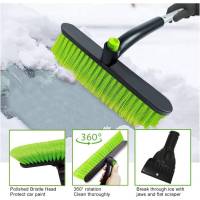 Pala de nieve telescópica para automóviles Pala quitanieves 2 en 1 Cepillo raspador de hielo Cepillo de nieve T desmontable Pala de nieve montada en vehículo - details 5