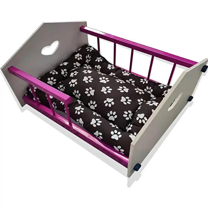 REINO MANSIDI Cama para Mascotas Metálica Lavable con Colchoneta Incluida - 1